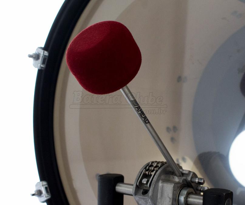 Batedor de Bumbo Ahead ABSFR Pro Kick Staccato Red Felt Som Aveludado com Pressão (Made in USA)